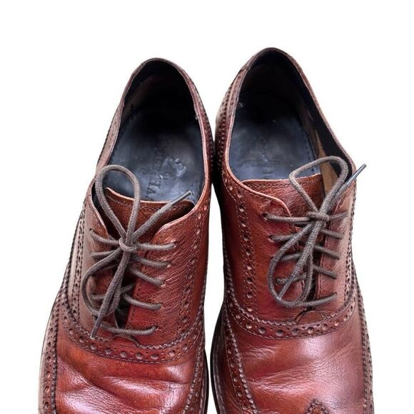 Cole Haan British Tan-Dark Chocolate Classic Modern Wingtip Lace Up Men Sz 10